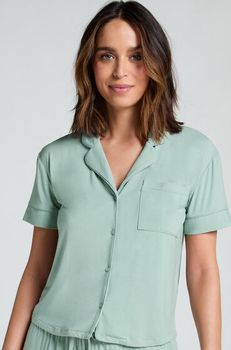 Hunkemöller Chaqueta de manga corta de jersey Essential Verde