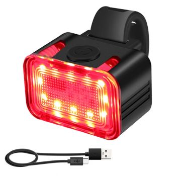 Luz trasera para bicicleta Astrolux® TL01 con batería de 500mAh, 6 modos de luz, recargable mediante USB-C, resistente a
