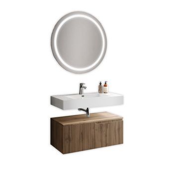 Composición Baño 3 Piezas Venere Roble En Mdf