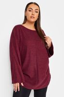 yours jersey suave granate costura frontal mujer curvy y tallas grandes yours