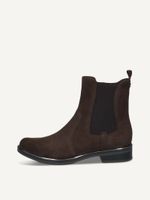 caprice bootie brown made of leather and synthetic with block heel size 40