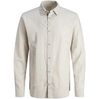 jack  jones camisa manga larga 12248384 jjesummer linen blend shirt ls sn crockery para hombre