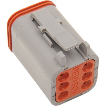 Carcasa de conector de cable eléctrico Deutsch 6 pines macho gris