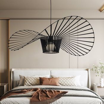 Lámpara Colgante Led Moderna - E27 Negra Para Comedor, 140 Cm Zmh