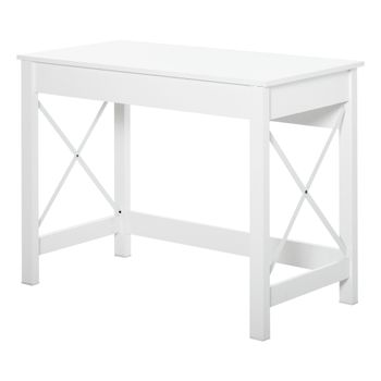 HOMCOM Mesa de Escritorio Mesa de Ordenador Multifuncional Moderno y Minimalista para Oficina Estudio 105x50x76 cm Blanco   Aosom España