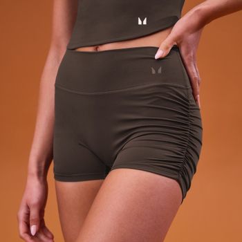Short Tempo Side Scrunch Booty para mujer de MP - Chocolate - L