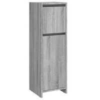 armario de bano  mueble de bano madera contrachapada gris sonoma 30x30x95 cm