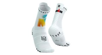 Calcetines compressport pro racing 4 0 run ironman blanco amanecer