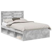 cama matrimonial  cama para adulto  estructura de cama concreto 120 x 190 cm madera de pino macizo