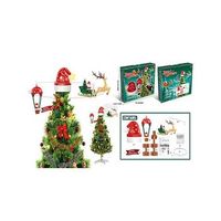 adorno movil rotatorio santa claus para punta del arbol basics