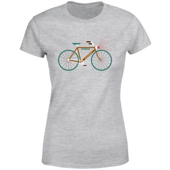 Rudolph Bike Women's Christmas T-Shirt - Grey - M - Grey
