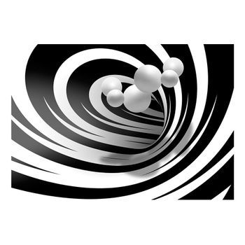Papel Pintado 3d - Twisted In Black & White (300x210 Cm)
