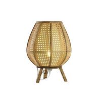lampara sobremesa ratan 29x29x40 natural marron
