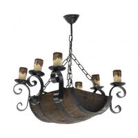 lampara de techo barril 6 luces dimensiones 66x39cm