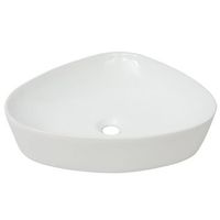 lavabo de bano moderno  lavabo triangular de ceramica blanco 505x41x12 cm