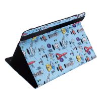 silverht funda universal estampada space blue metal para tablet 9-11