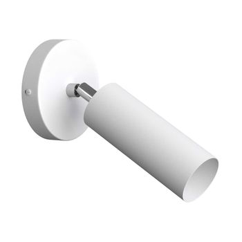 Aplique de metal blanco con foco orientable