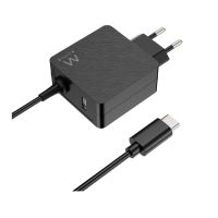 cargador ewent ew3979 45w usb-c power delivery usb-a carga rapida cable 15m negro