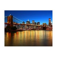 papel pintado 3d - el crepusculo al puente brooklyn 200x154 cm