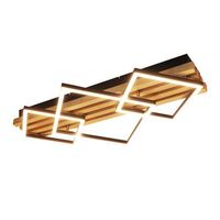 plafones led 46w madera cuadrada regulable con memoria con mando 70 cm zmh