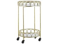 carrito de cocina  metal marmol blanco