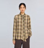 semicouture para mujer y6wq02 camisa anne amarillo marron 42 casual multicolor viscosa manga larga