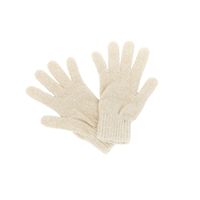 guantes de mezcla de cachemira con hilo de lurex off white