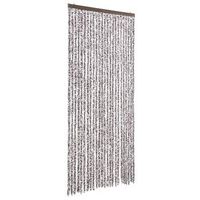 cortina mosquitera  mosquitera de chenilla marron y beige 100x220 cm