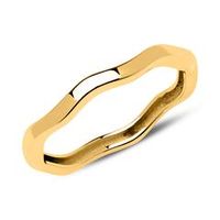 anillo ondulado de oro de 8 quilates