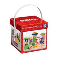 bloques de construccion estampados - cubo 25 piezas brio
