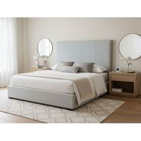 cabecero tapizado en tela columnas 200x120x 6 cm grosor ikon sleep agua marina
