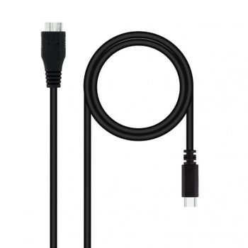 Cable Nanocable USB-C a Micro-USB 1 m USB 3.2 Gen 1 Negro