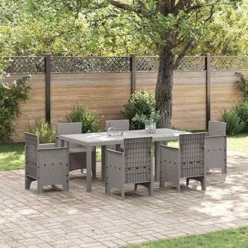 Vidaxl Mesa De Jardín Gris Claro 200 X 100 X 73 Cm Ratán Sintético