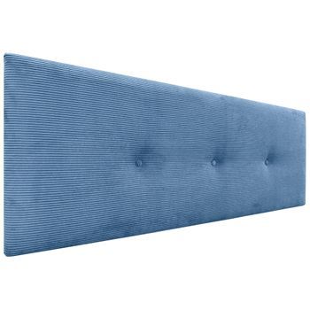 Dhome Cabecero De Pana Liso Con Botones 160x50 Camas 150/160 - Azul