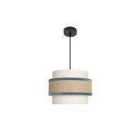 lampara de techo colgante cornalina 1x27 beisazul 30d