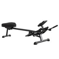 sportnow maquina de remo para casa con 12 niveles de resistencia hidraulica pantalla lcd para entrenaminto en gimnasio negro