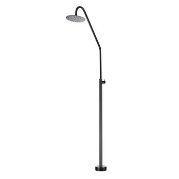 Ducha Para Piscina Negro Mate En Acero 316l Durabilidad Y Resistencia