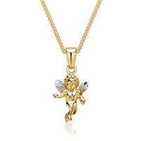 cadena con colgante angel 8 quilates oro
