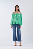 blusa con escote elastico mint s