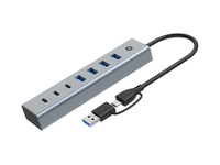 hub usb 30 conceptronic hubbies20g 7 puertos usb-c a 3xusb-c 4xusb-a