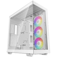 deepcool ch780 argb semitorre atx cristal templado usb-c blanca