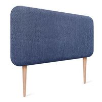 dhome cabecero tapizado liso con patas redondeado tejido luxury para pared acusticos cabeceros absorbentes cabezal cama dormitorio silver marine 105cm