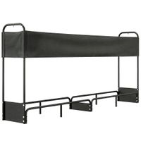 outsunny lenero exterior refugio para lena con cubierta impermeable oxford 600d carga 500 kg 260 x 38 x 118 cm negro   aosom espana