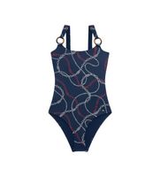 tommy hilfiger para mujer uw0uw06481 banador con anillas y espalda escotada marino m beachwear nylon