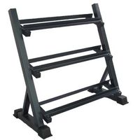 rack para mancuernas 130cm - acero soldado - viok sport - doble nivel - diseno estable y compacto