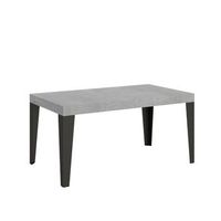 mesa extensible 90x160420 cm flame cemento estructura antracita