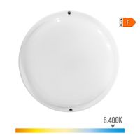 edm aplique de pared 32447 blanco plastico f 18 w 120 w 1820 lm sensor de movimiento sensor de luz redondo 6400 k