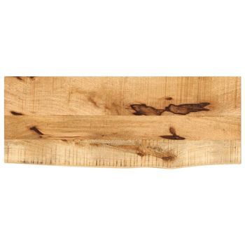 Tablero De Mesa Borde Natural Madera Maciza Mango 90x40x2,5 Cm Vidaxl