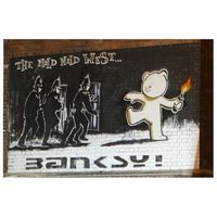 legendarte - cuadro lienzo impresion digital - the mild mild west - bristol banksy - decoracion pared cm 40x60