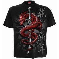 spiral camiseta oriental dragon para mujer